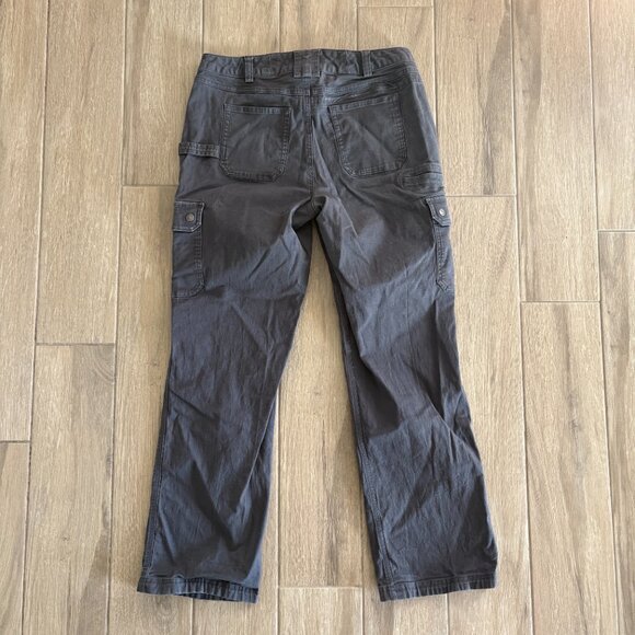 Duluth Trading Fire Hose Cargo Pants Women's 12 Dark Grey Work Relaxed Pockets - Picture 6 of 10
